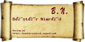 Bástár Nimród névjegykártya